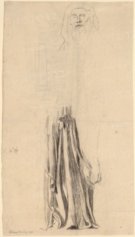 Study for Moses - Trinity Church, Boston, 1876.