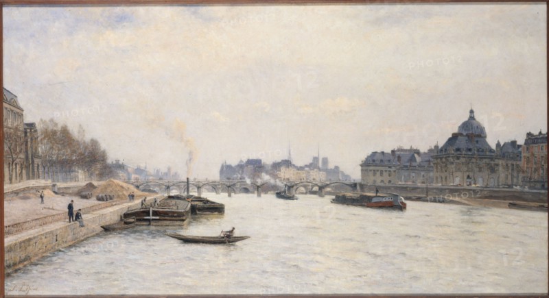 Pont des Arts, view of the Pont Royal, c1884.
