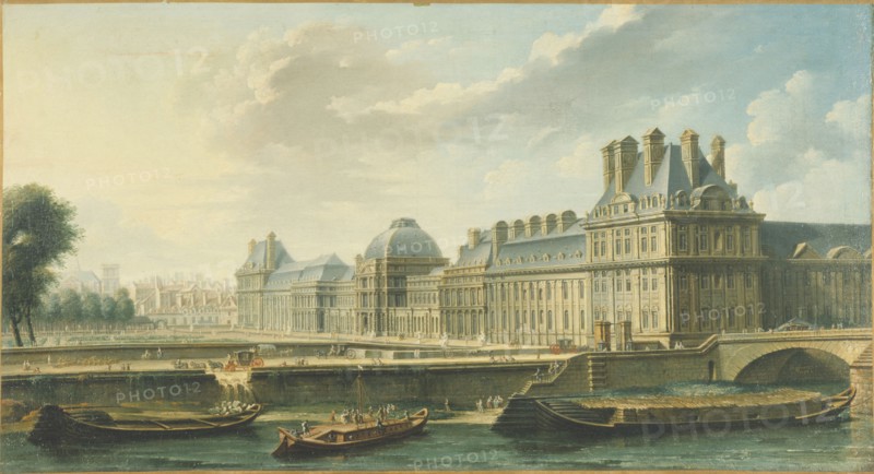 Tuileries Palace, seen from Quai d'Orsay, 1757.