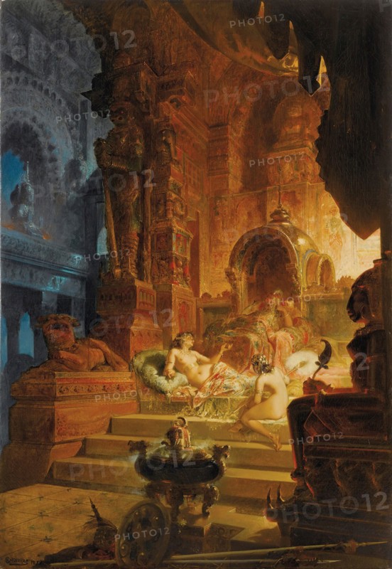 Scheherazade and the Sultan , 1878. Private Collection.
