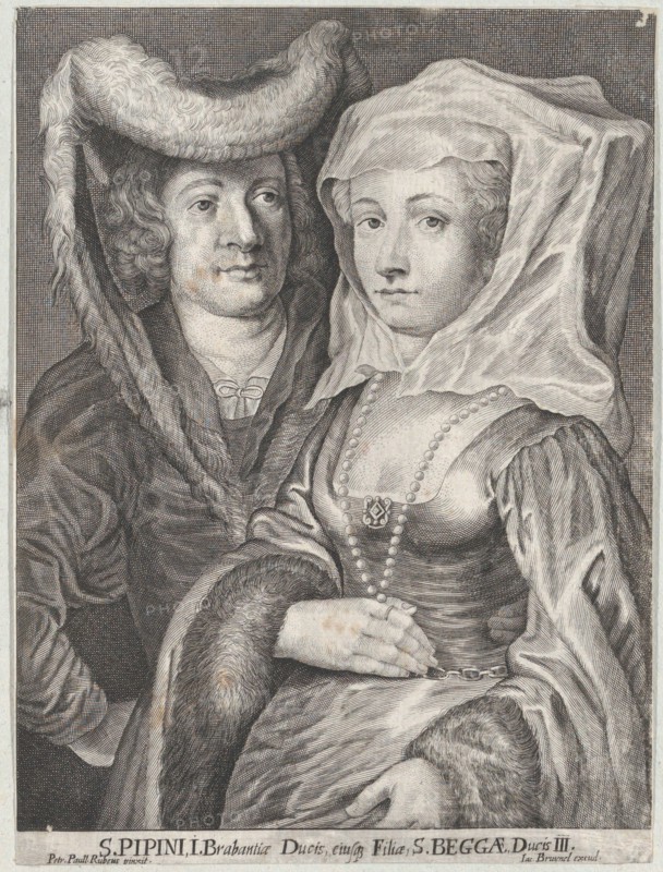 Saint Pepin I and his daughter, Saint Begga, ca. 1650-1700.