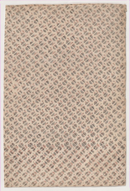 Sheet with an overall pattern of semicircles, 19th century.