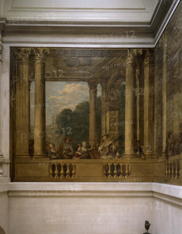 Figures in an architectural setting, 1748.