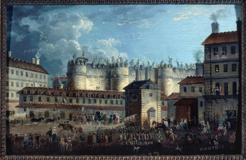 Demolition of the Bastille, July 17, 1789.