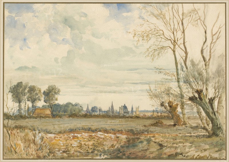 Meadows with a Distant View of Oxford, 1830s.