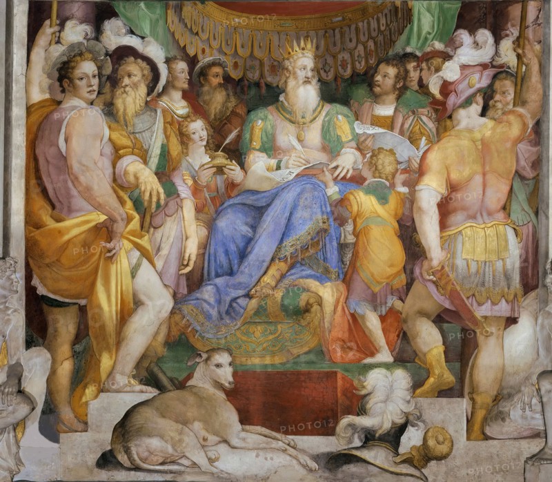 The Donation of Charlemagne, c. 1565. Creator: Zuccari, Taddeo (1529-1566).
