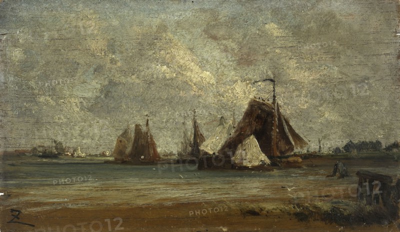 Les sloops de pêche, c.1852.