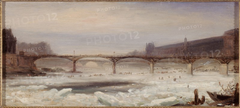 The Seine and Pont des Arts, in January 1848.