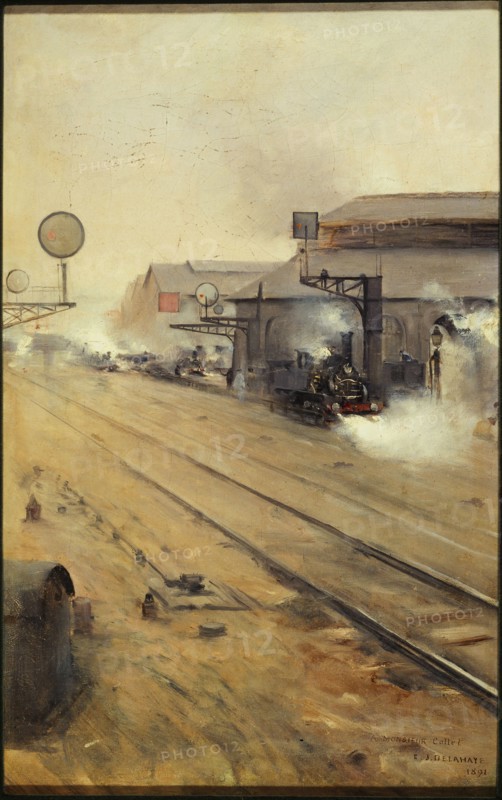 Delivery of locomotives to Batignolles, 1891.