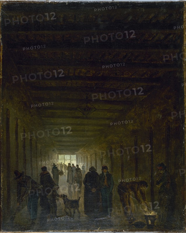 Corridor de la prison Saint-Lazare vers 1794, c1794.