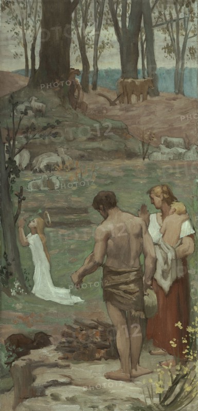 Sainte Geneviève enfant en prière, c1877.