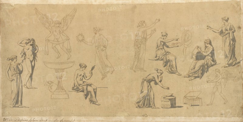 Studies of Classical Women, with Eros, 1775/80.