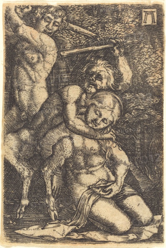 Two Satyrs Fighting about a Nymph, c. 1520/1525.