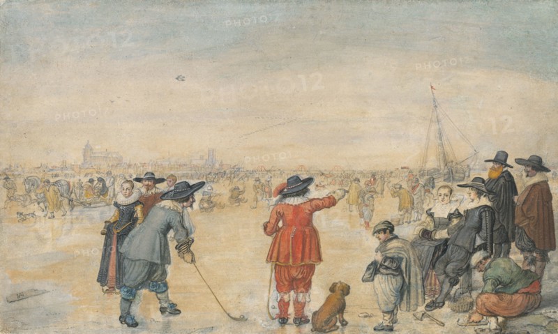 Winter Games on the Frozen River Ijssel, c. 1626.