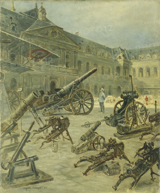 War trophies in the courtyard of les Invalides, in 1917.