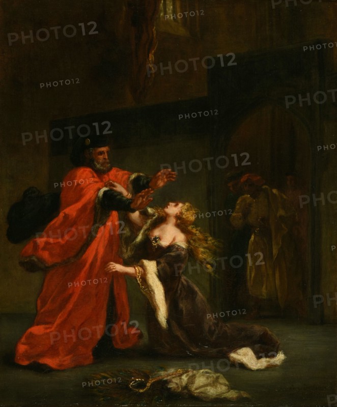 Desdemona Cursed by her Father, 1852. Creator: Delacroix, Eugène (1798-1863).