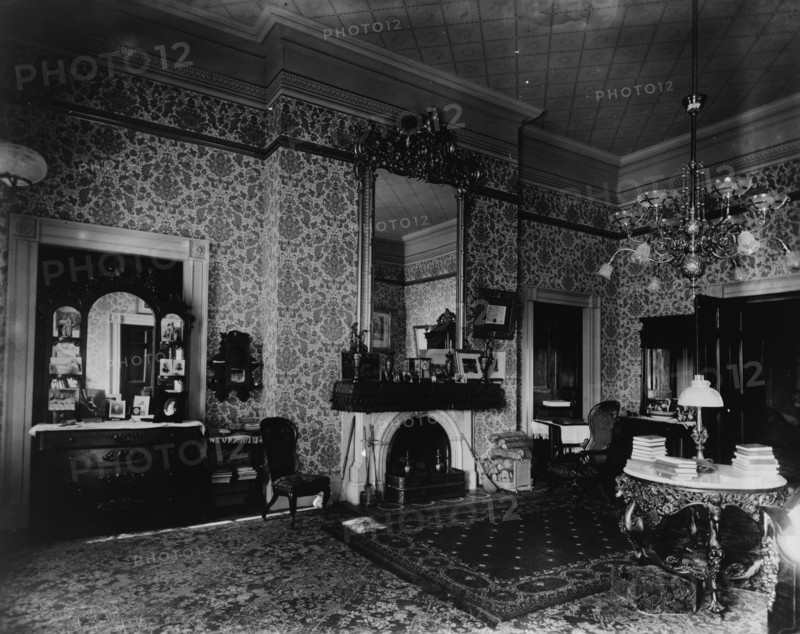White House bedroom, c1893, printed later.