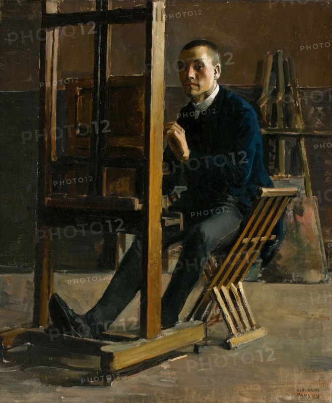 Self-Portrait at the Easel, 1885. Private Collection.
