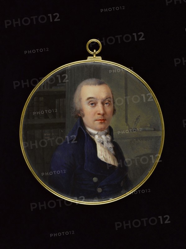 Portrait of a man in a library, between 1800 and 1810.