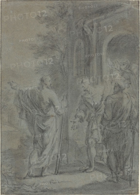 Figures (Christ Calling One of the Apostles?), 17th century.