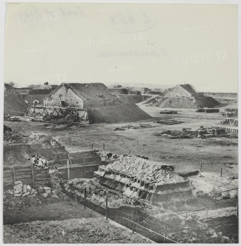 Panorama of the fort of Issy-les-Moulineaux, 1871.