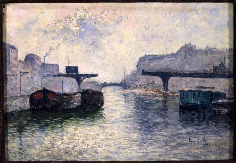Saint-Martin canal, 10th arrondissement, 1907.
