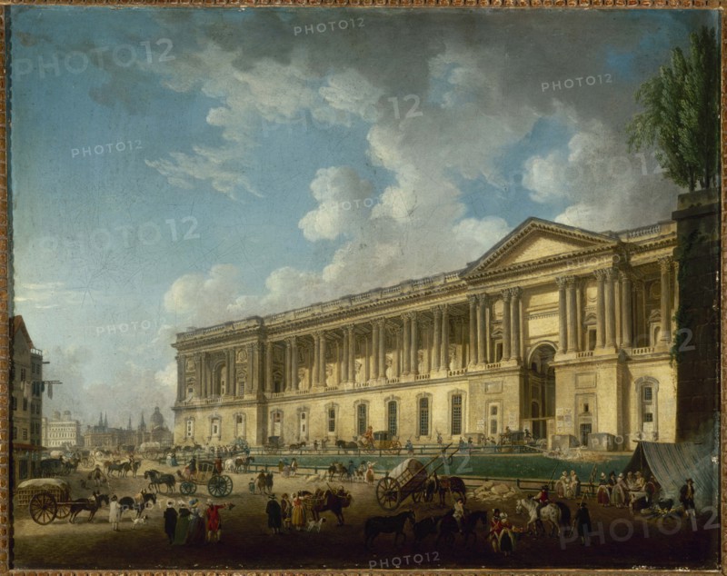 Colonnade of the Louvre after clearance, c1773.
