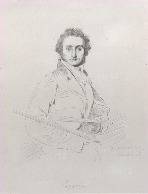 Portrait of Niccolò Paganini, 1830 (backdated "1818").