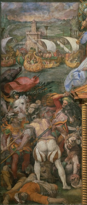 Emperor Charles V Captures Tunis, c. 1565. Creator: Zuccari, Taddeo (1529-1566).