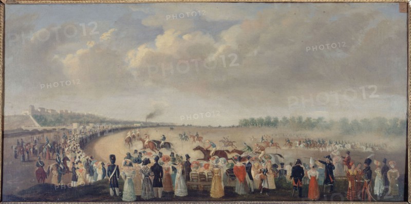 Races at Champ-de-Mars, current 8th arrondissemnt, around 1830.