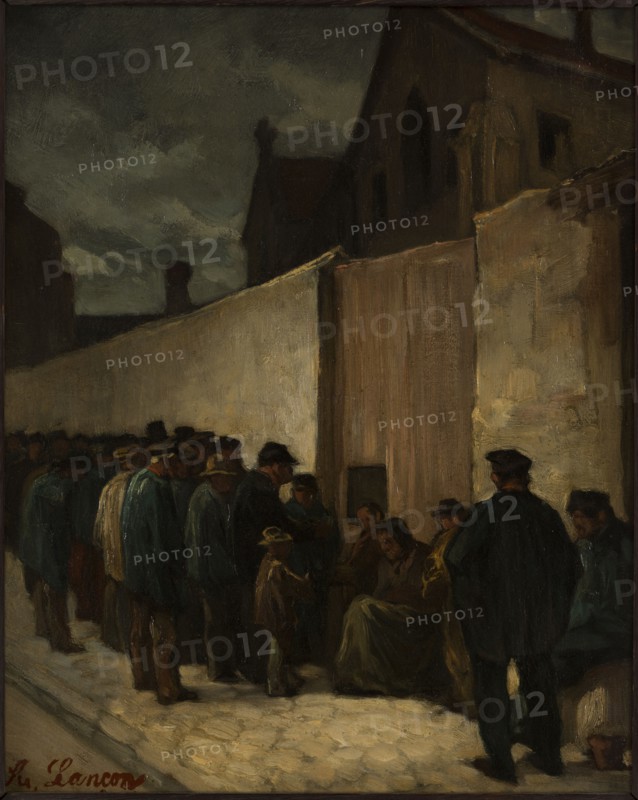 The Poor at the corner of rue de la Sante, in 1869.