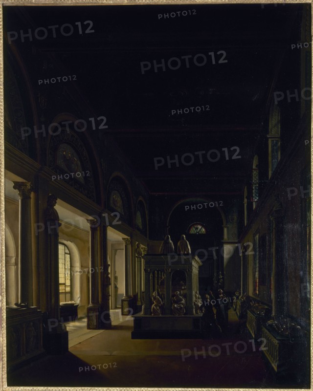 15th century room in the Museum of French Monuments, circa 1815.