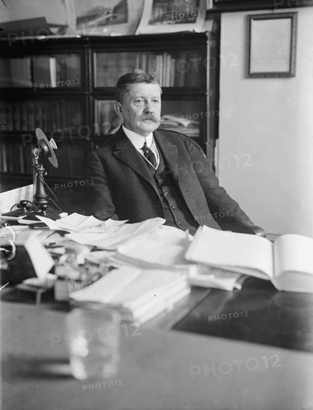 Edward B. Moore, Commissioner of Patents - At Desk, 1912. Creator: Harris & Ewing.