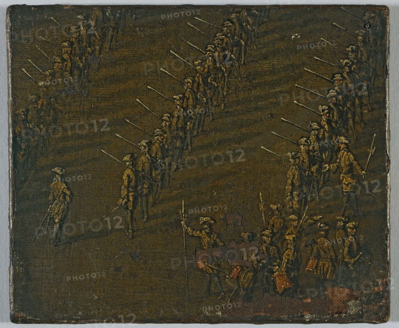 Review of the King's Regiment, circa 1690, between 1685 and 1695.