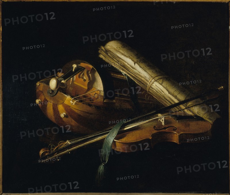 Still life with musical instruments, 1756.