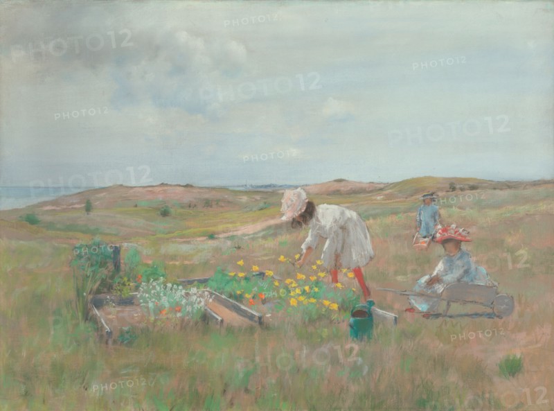 Gathering Flowers, Shinnecock, Long Island, c. 1897.