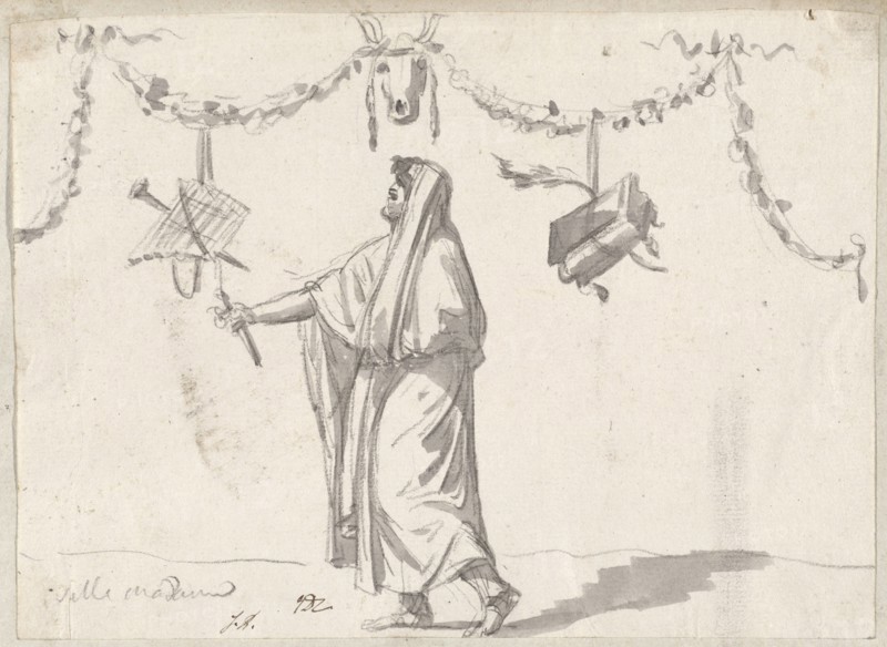 Ornament with a Bearded Man in Ancient Dress, 1775/80.