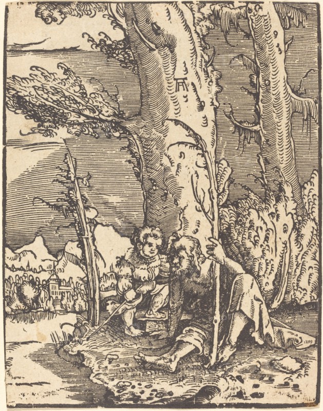 Saint Christopher Seated by a River Bank, c. 1515/1517.