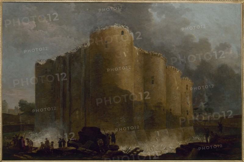 La Bastille, dans les premiers jours de sa démolition, 1789.