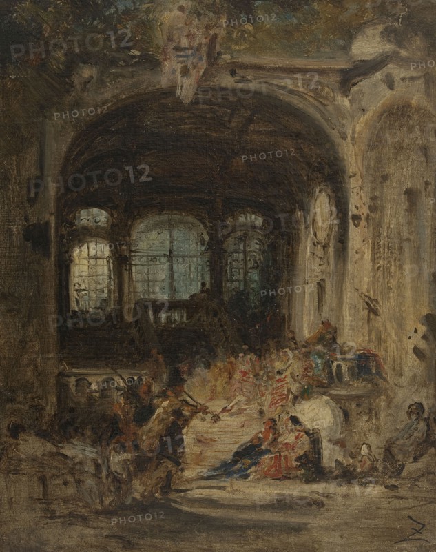 Fête dans un palais à Naples, c.1847.