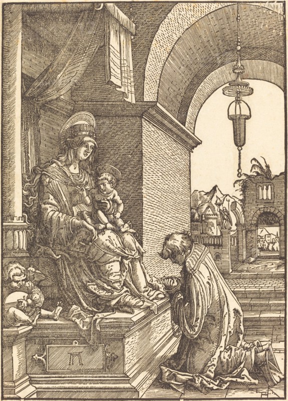 Suppliant Kneeling before the Virgin and Child, c. 1519.