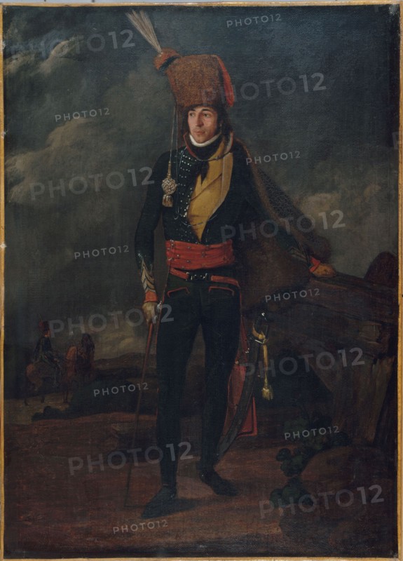 Portrait of a lieutenant of the 8th hussars, between 1793 and 1795.