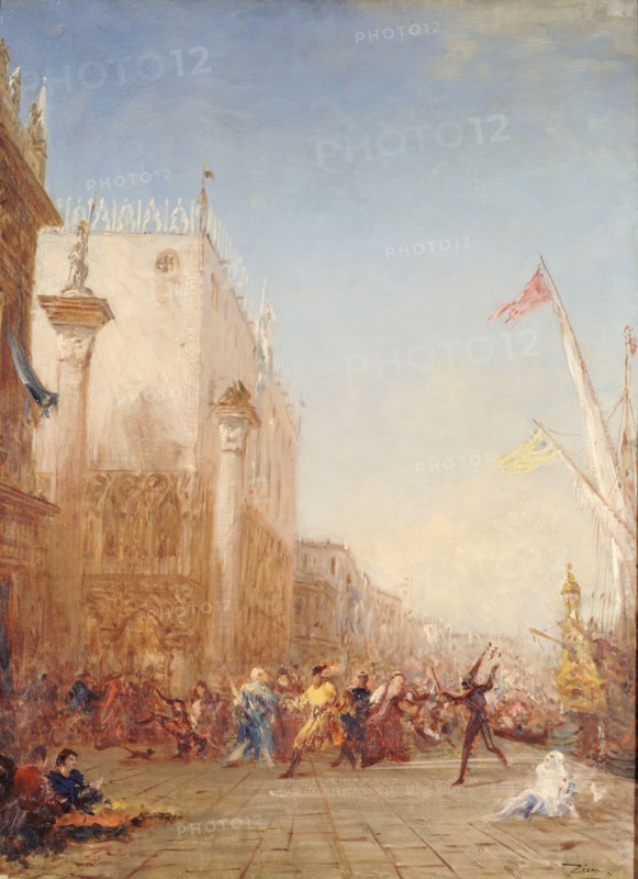 Carnaval à Venise, quai des Esclavons.