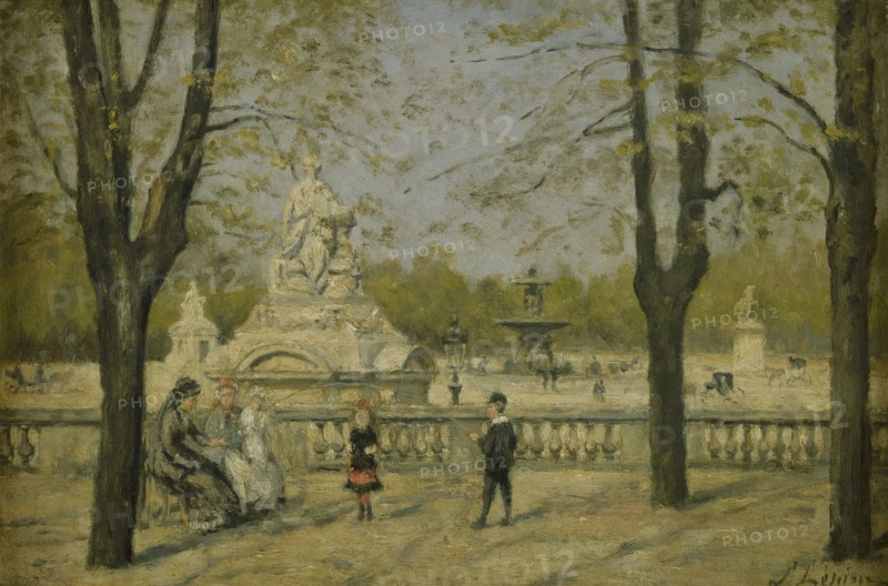 Place de la Concorde, view of the Tuileries terrace, c1880.