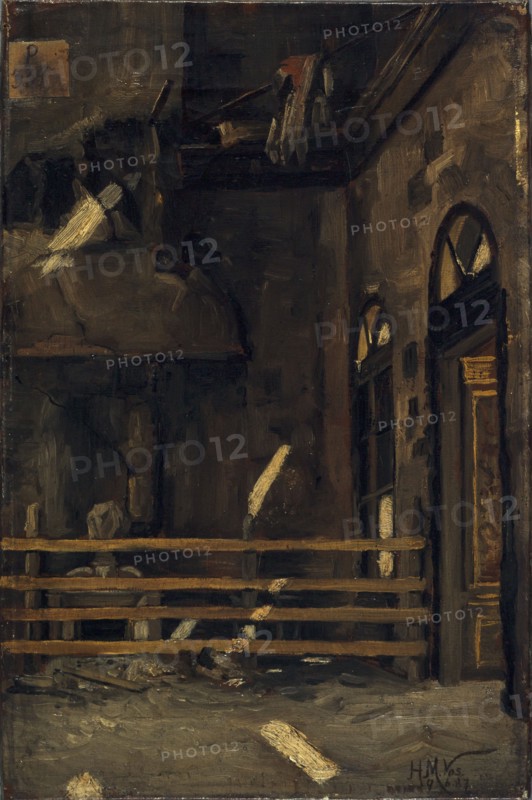 Foyer of the Opera-Comique, after the fire of May 15, 1887.