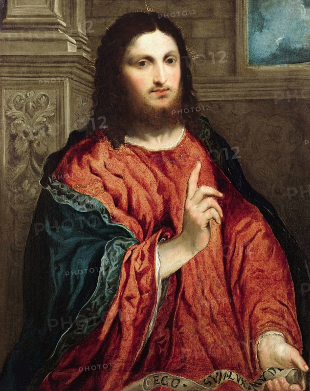 Salvator Mundi (Saviour of the World), 1540-1545. Creator: Bordone, Paris (1500-1571).