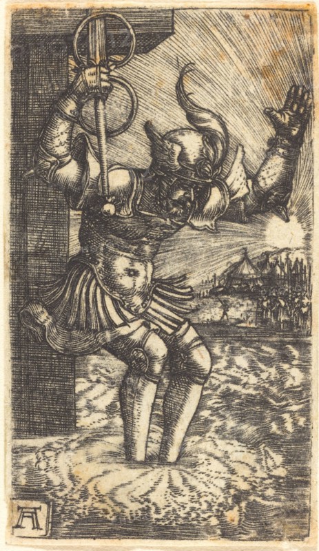 Horatio Cocles Leaping into the River Tiber, c. 1520/1530.