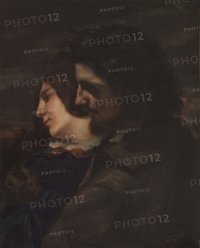 Les amants dans la campagne. Sentiments du jeune âge, c.1844.