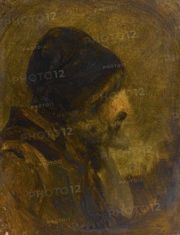 Tête d'homme, d'après Rembrandt, c.1853.
