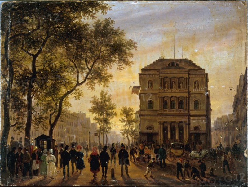 Theatre de l'Ambigu-Comique and Boulevard Saint-Martin, 1830.